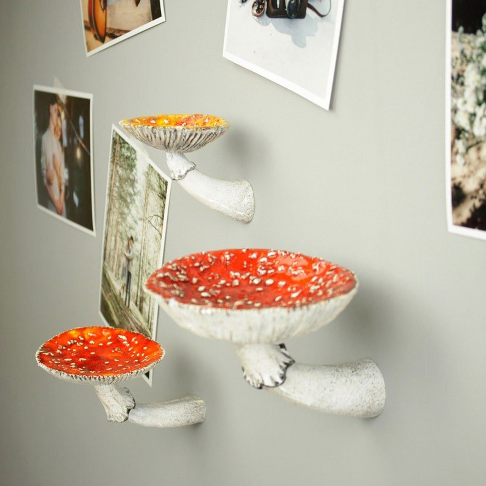 Floating Shelves - 2024 Creative Resin Mushroom-Hanging Shelf Wall