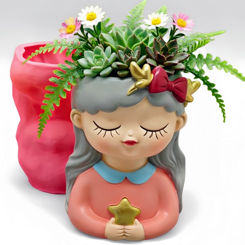 Succulent Planter Pot - 2026 Silicone Mold for Cement Flower
