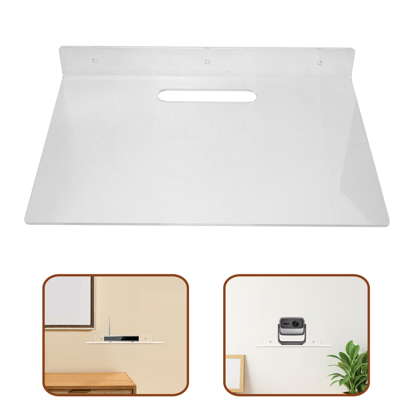Floating Shelves - 1Set Wall Mounted Organizer Acrylic Floating