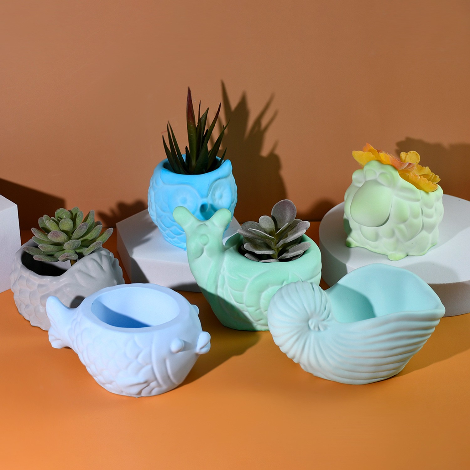 3D Animal Flower Pot Silicone  - Succulent Planter Pot ulasan dan harga