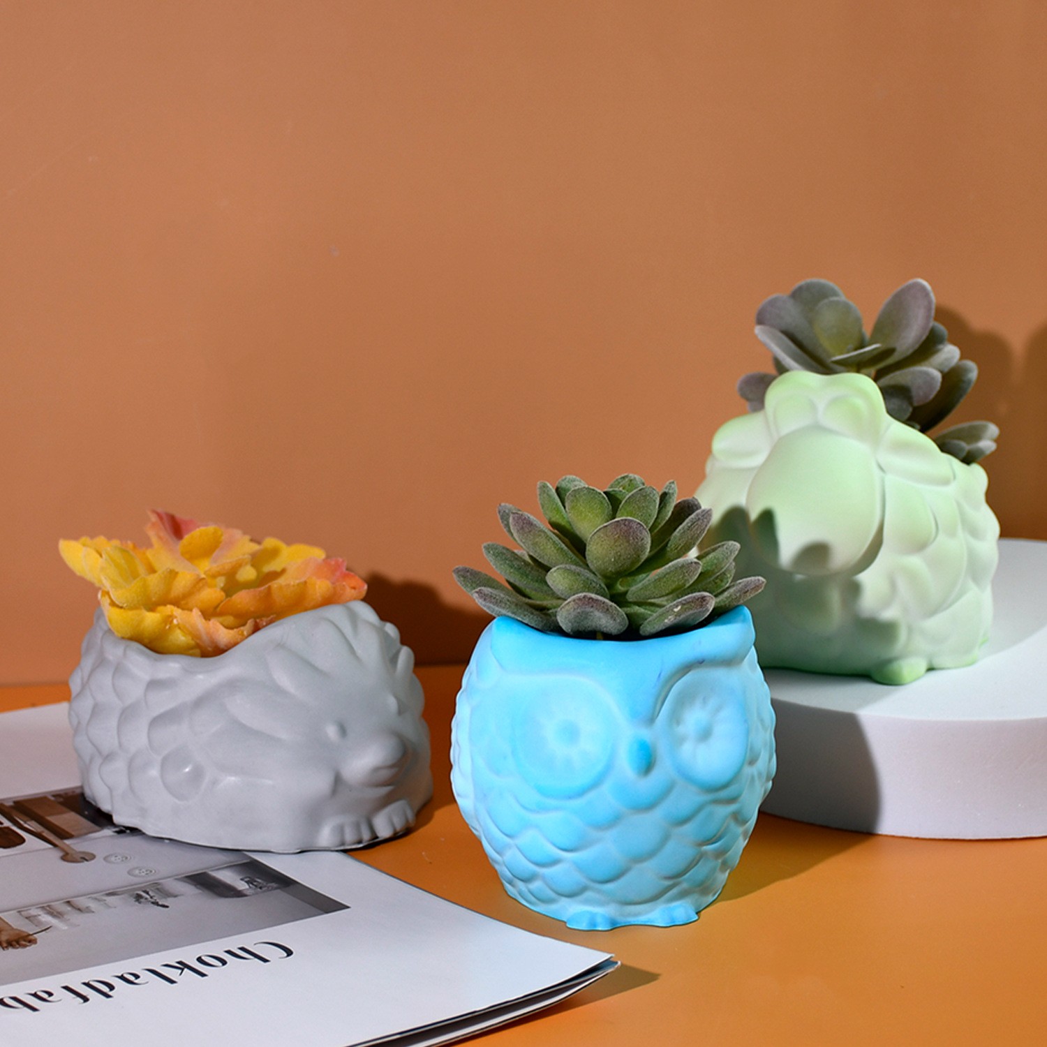 3D Animal Flower Pot Silicone  - Succulent Planter Pot ulasan dan harga