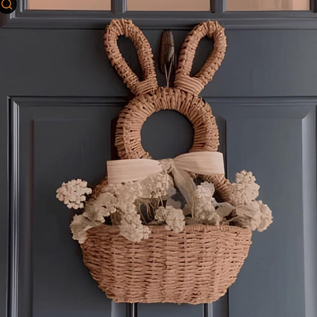 Hand Woven Willow Easter Rabbi - Woven Wall Basket ulasan dan harga