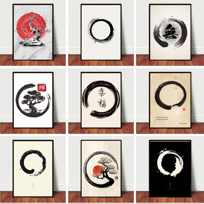 Zen Enso Circle Japanese Style - Home Decor Japandi ulasan dan harga