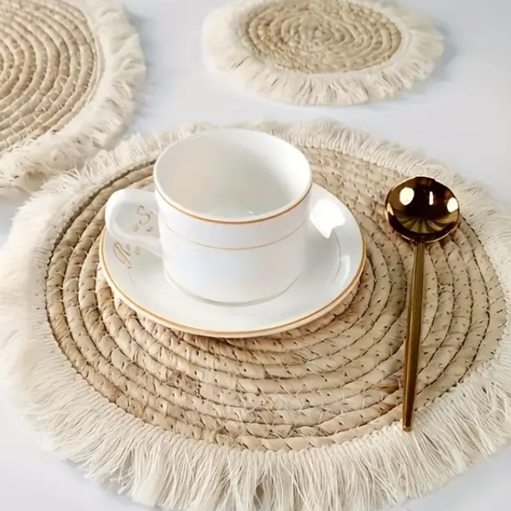 Boho Straw Woven Tray Wall Dec - Woven Wall Basket ulasan dan harga