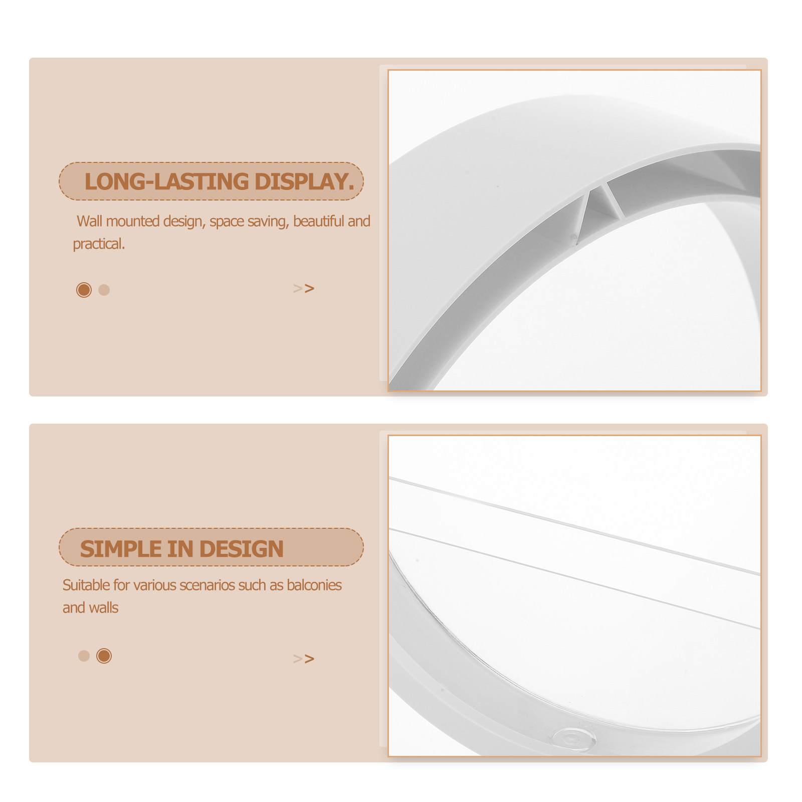 Wall Mount Vase Round Clear Hy - Succulent Planter Pot ulasan dan harga