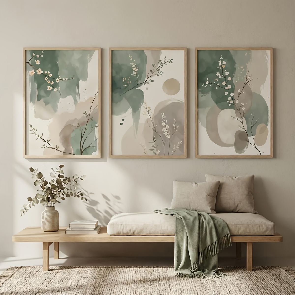 3pcs Japanese-Style Plant Canv - Home Decor Trends ulasan dan harga