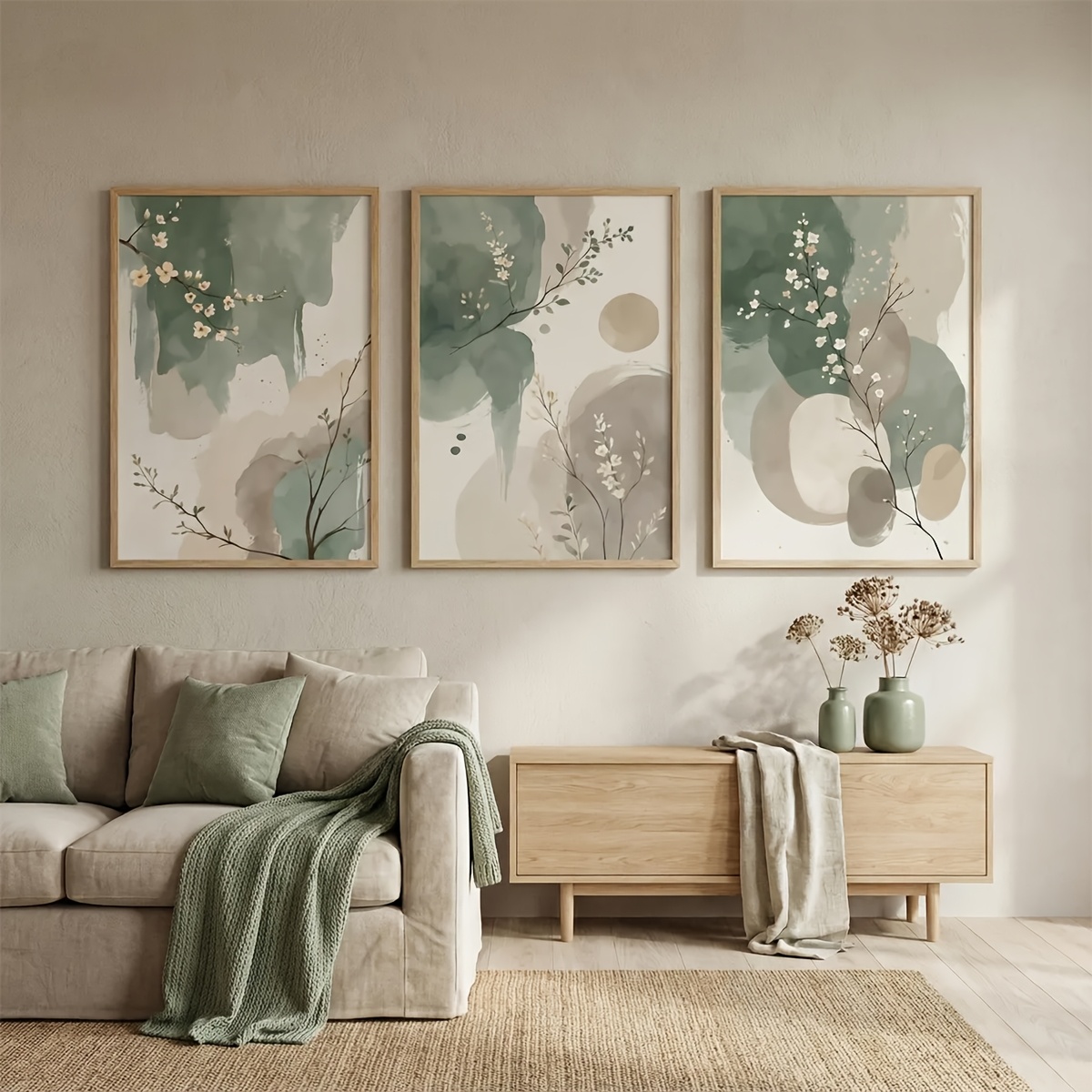 3pcs Japanese-Style Plant Canv - Home Decor Trends ulasan dan harga