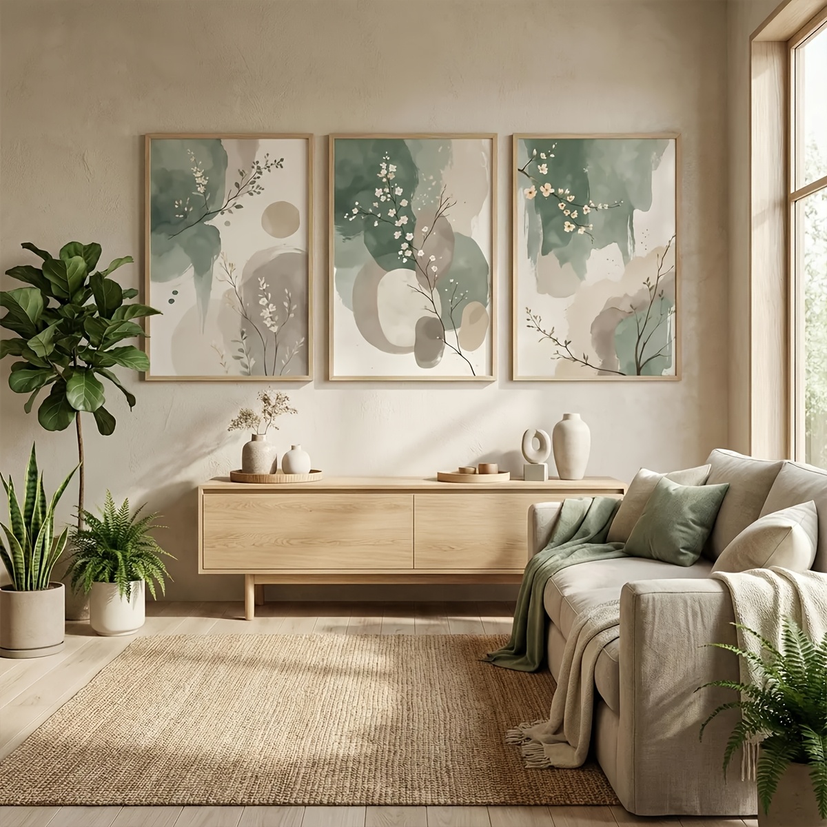 3pcs Japanese-Style Plant Canv - Home Decor Trends ulasan dan harga