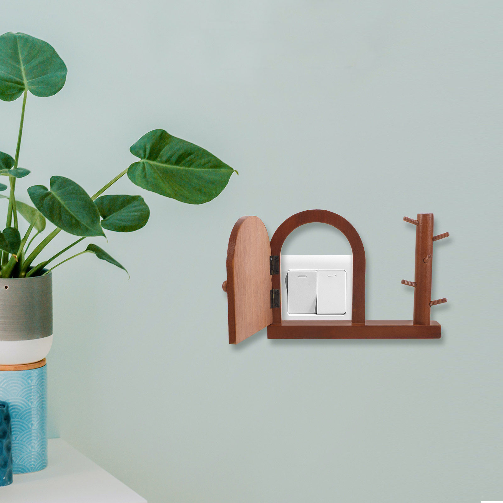 Real Wood Switch Socket Protec - Home Decor Outlet ulasan dan harga