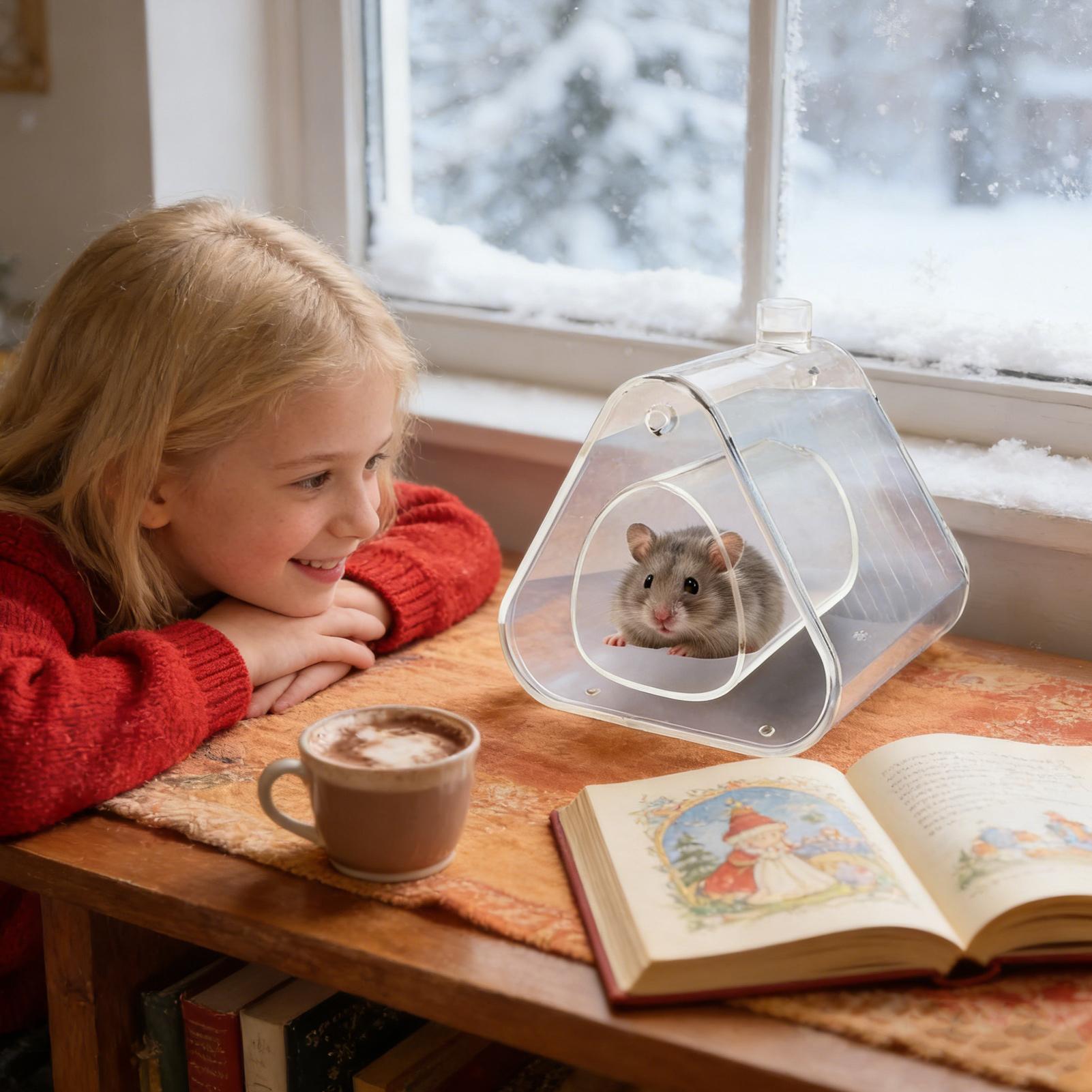 Hamster Cooler House Full Tran - Home Decor Habitat ulasan dan harga