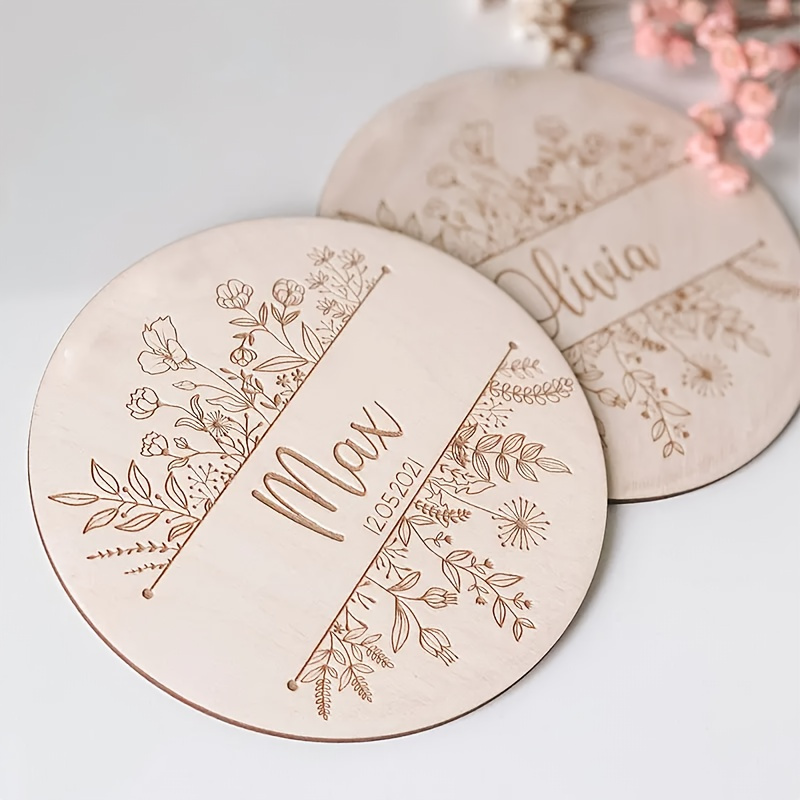 Personalized Floral Engraved N - Home Decor Rustic ulasan dan harga