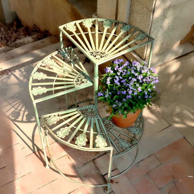 Rotating Iron Flower Stand Mul - Succulent Planter Pot ulasan dan harga