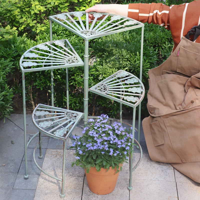 Rotating Iron Flower Stand Mul - Succulent Planter Pot ulasan dan harga