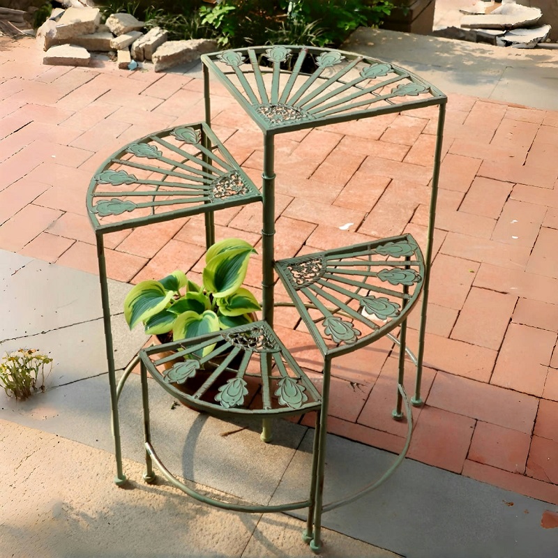 Rotating Iron Flower Stand Mul - Succulent Planter Pot ulasan dan harga