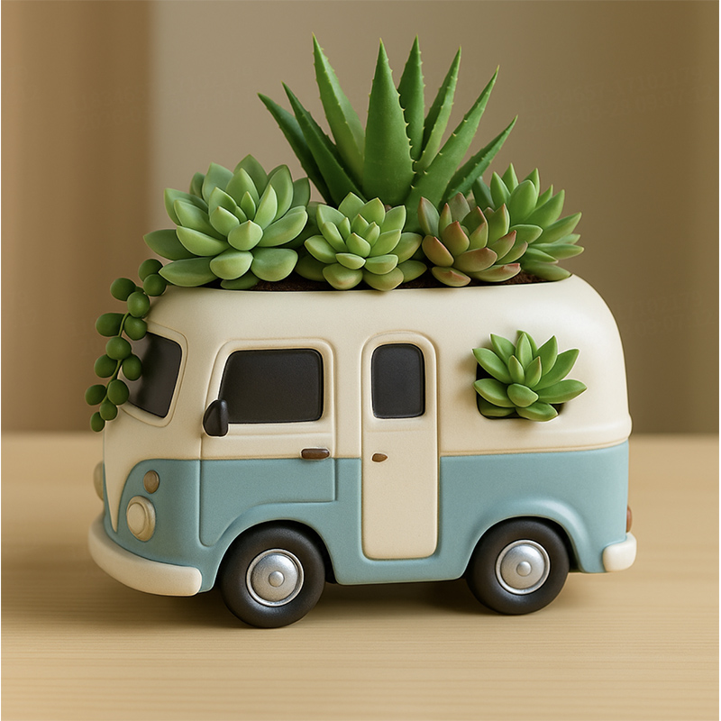 3D Vintage Bus Car Succulent P - Succulent Planter Pot ulasan dan harga