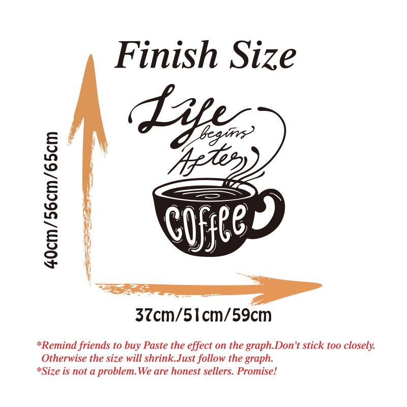 Life Begins After Coffee Mugs  - Home Decor Vinyl Flooring ulasan dan harga