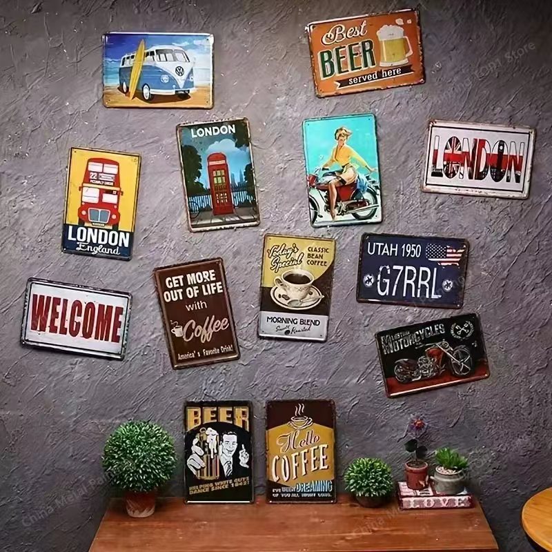 Metal Signs Vintage Metal Plat - Home Decor Luxury ulasan dan harga