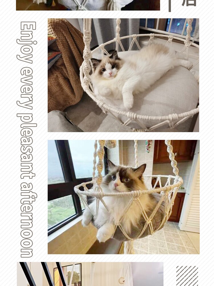 Handmade Cat Hammock Nest Hang - Woven Wall Basket ulasan dan harga