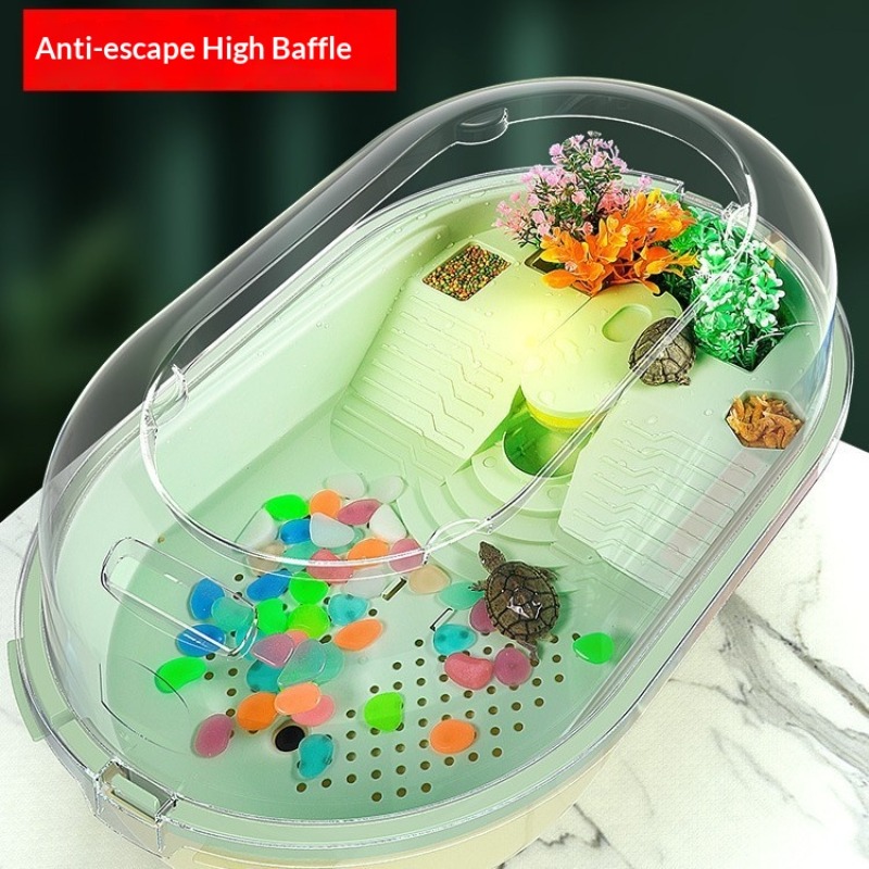 Turtle Aquarium Tank Fish Pet  - Home Decor Habitat ulasan dan harga