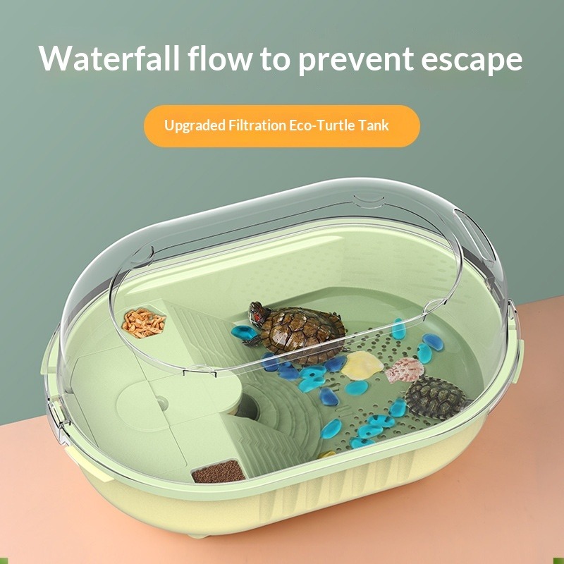 Turtle Aquarium Tank Fish Pet  - Home Decor Habitat ulasan dan harga