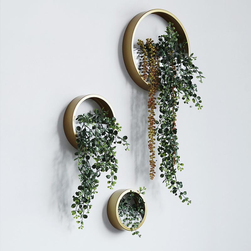 Creative Wall Vases Metal Iron - Woven Wall Basket ulasan dan harga