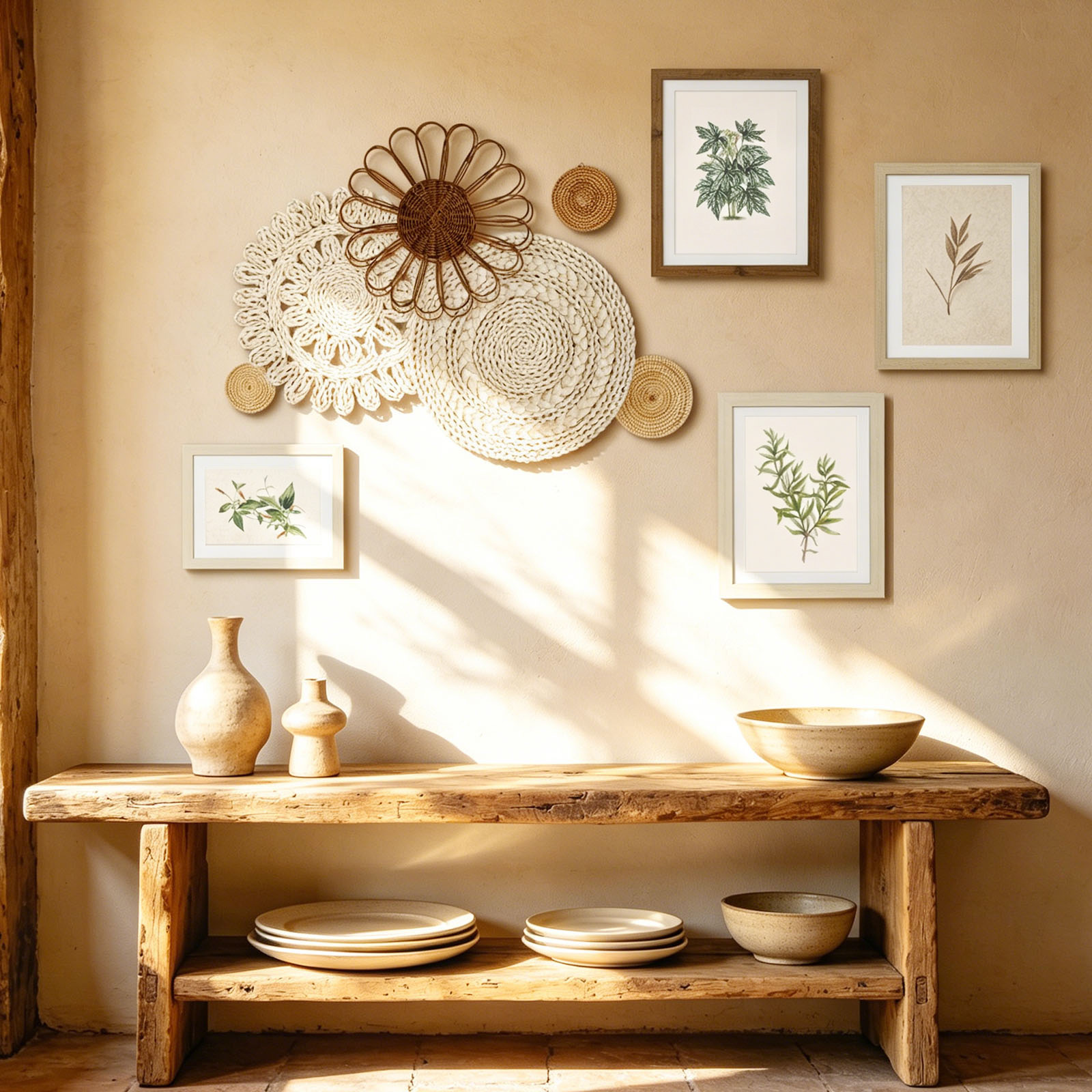 Boho Wall Basket Seagrass Ratt - Woven Wall Basket ulasan dan harga