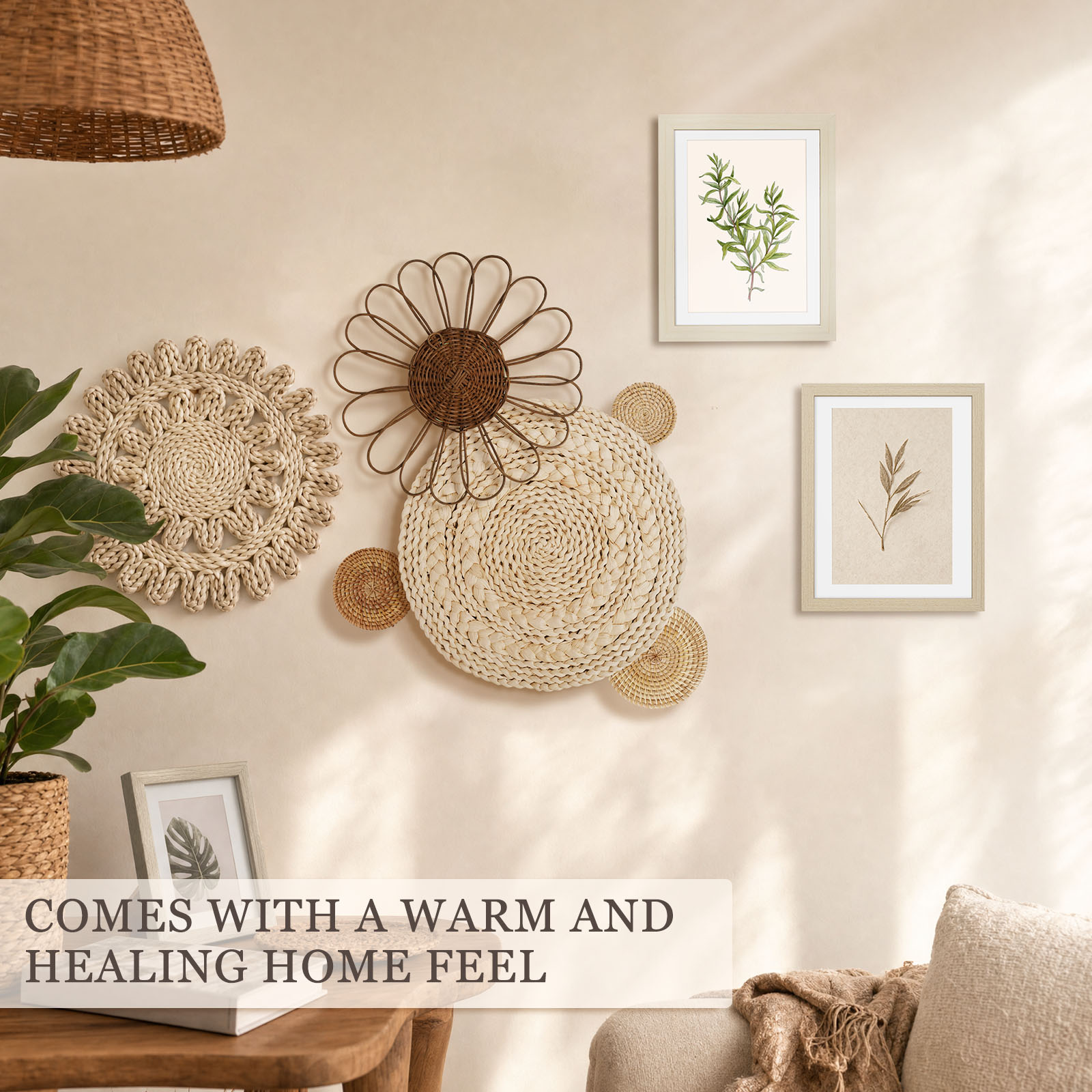 Boho Wall Basket Seagrass Ratt - Woven Wall Basket ulasan dan harga