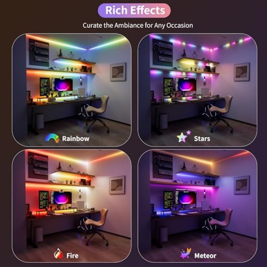 RGB Smart IC COB LED Strip Lig - Led Strip Lights ulasan dan harga