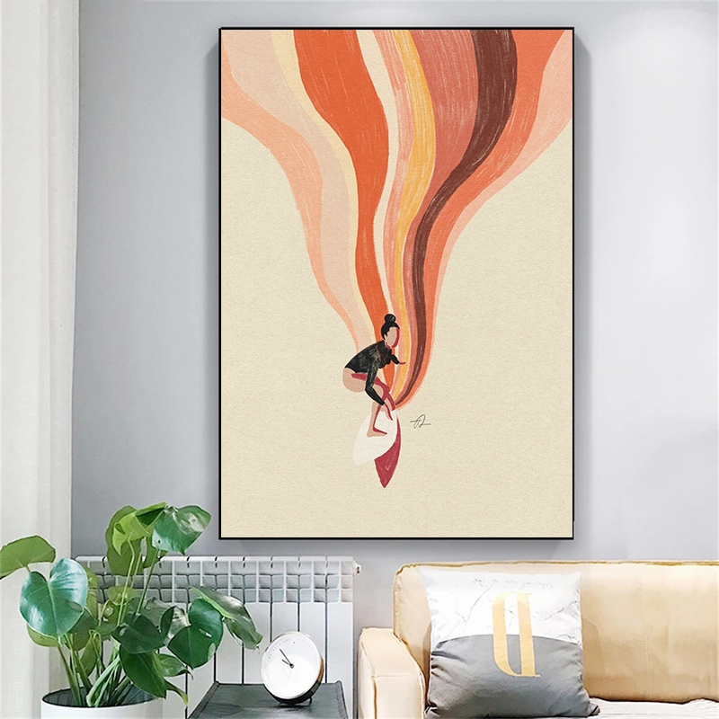 Nordic Minimalistic Art Surfin - Home Decor Trends ulasan dan harga