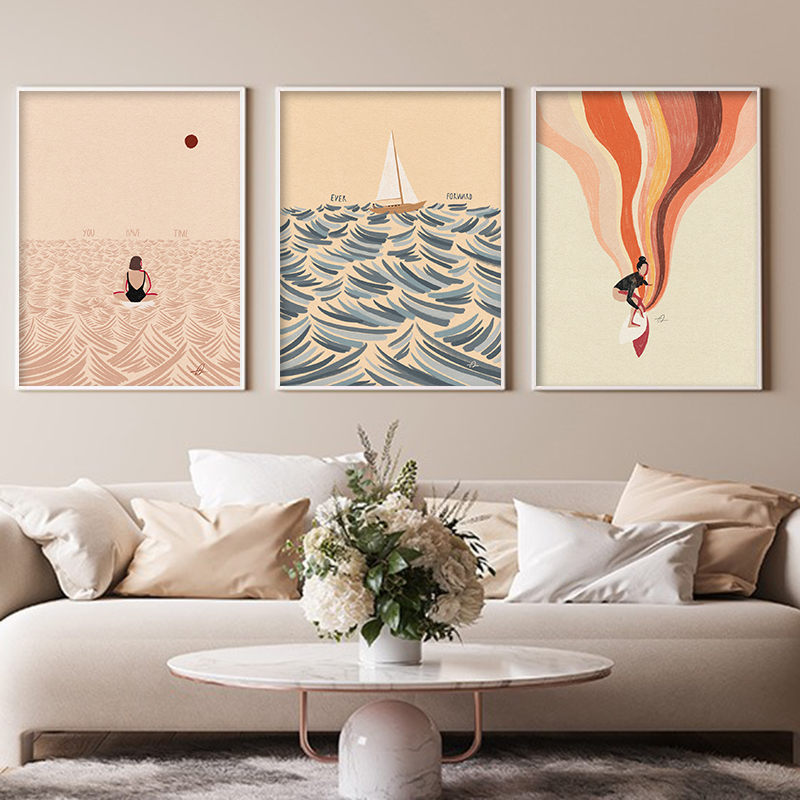 Nordic Minimalistic Art Surfin - Home Decor Trends ulasan dan harga