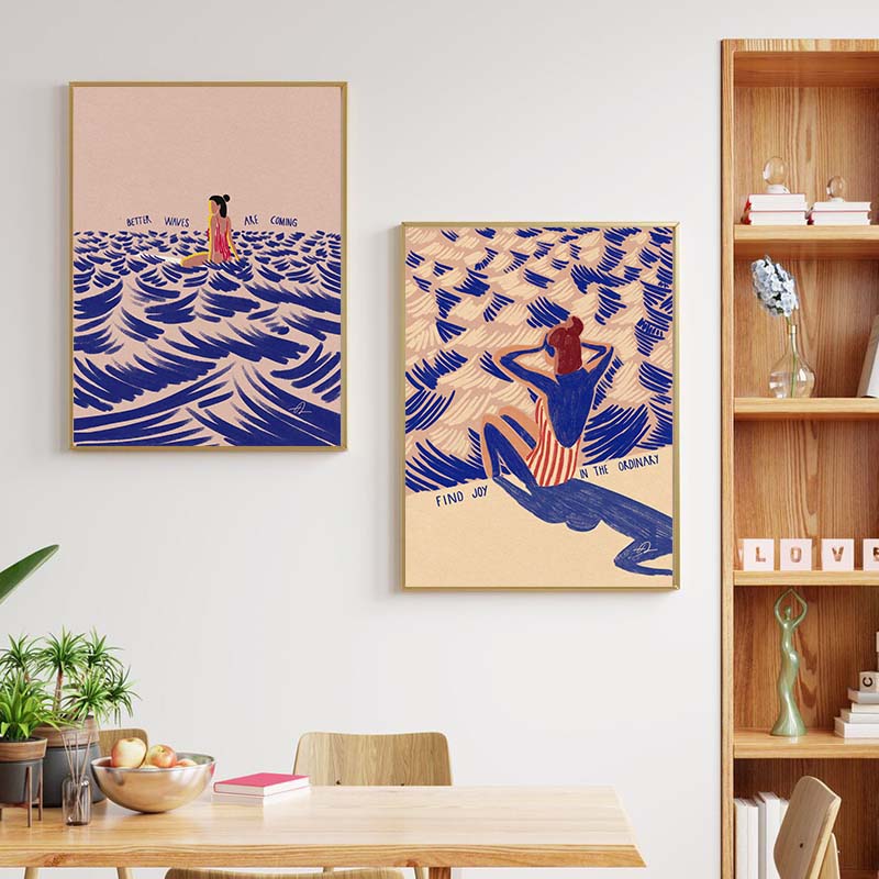 Nordic Minimalistic Art Surfin - Home Decor Trends ulasan dan harga