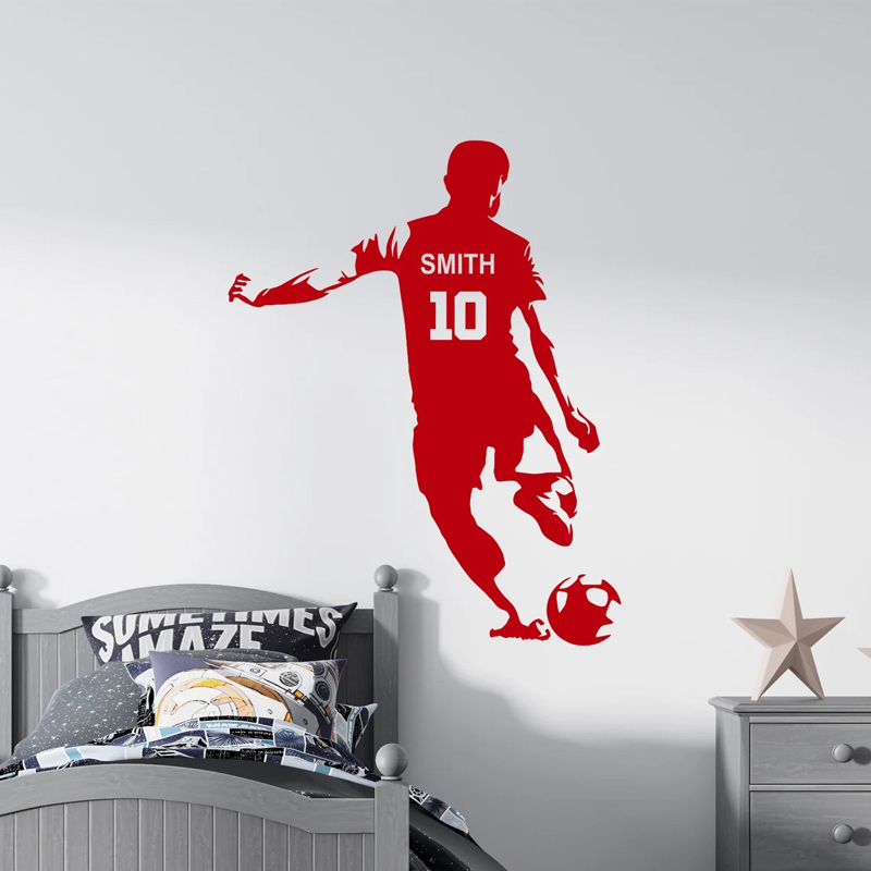 Personalized Soccer Player Nam - Home Decor Vinyl Flooring ulasan dan harga