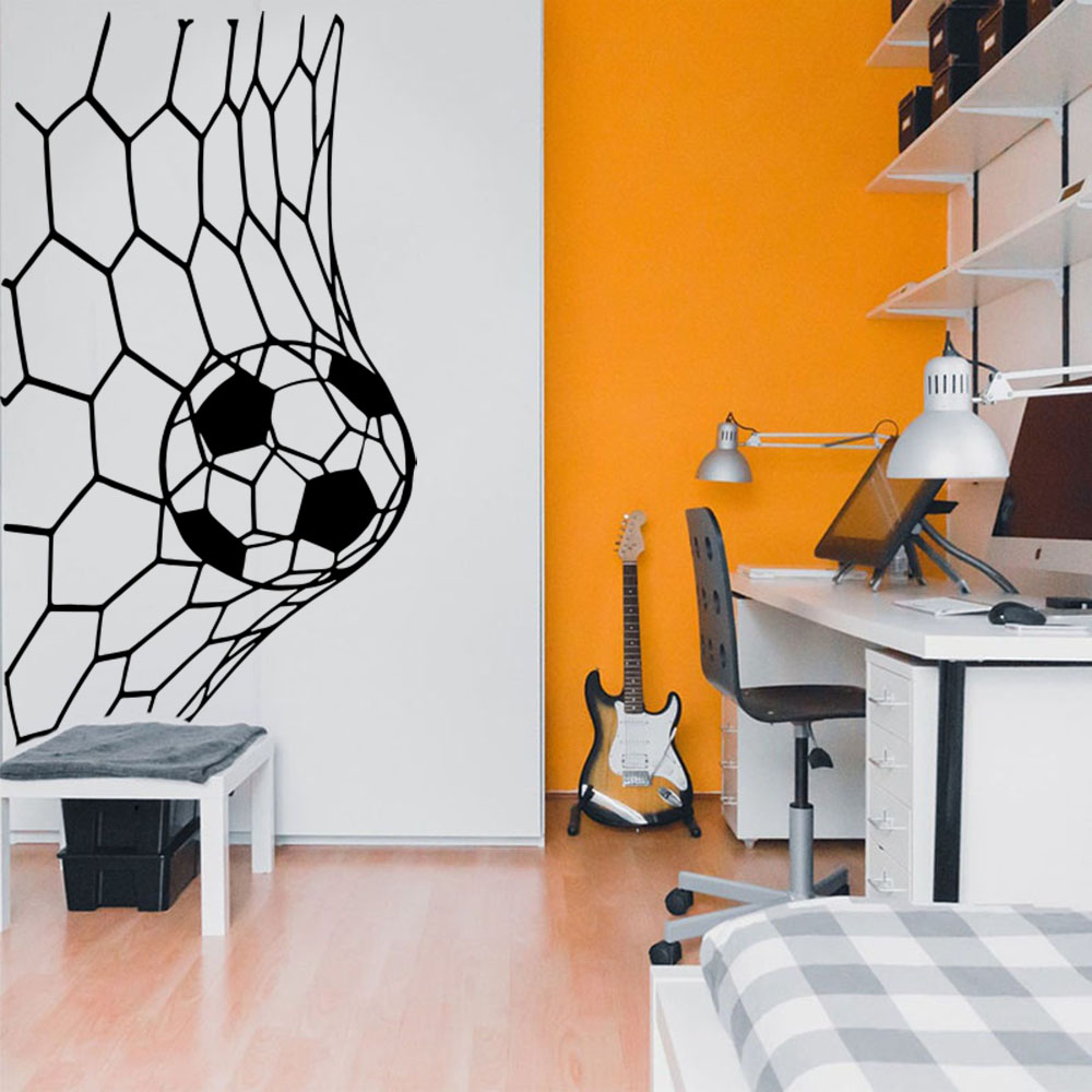 Large Soceer Goal Net Wall Sti - Home Decor Vinyl Flooring ulasan dan harga