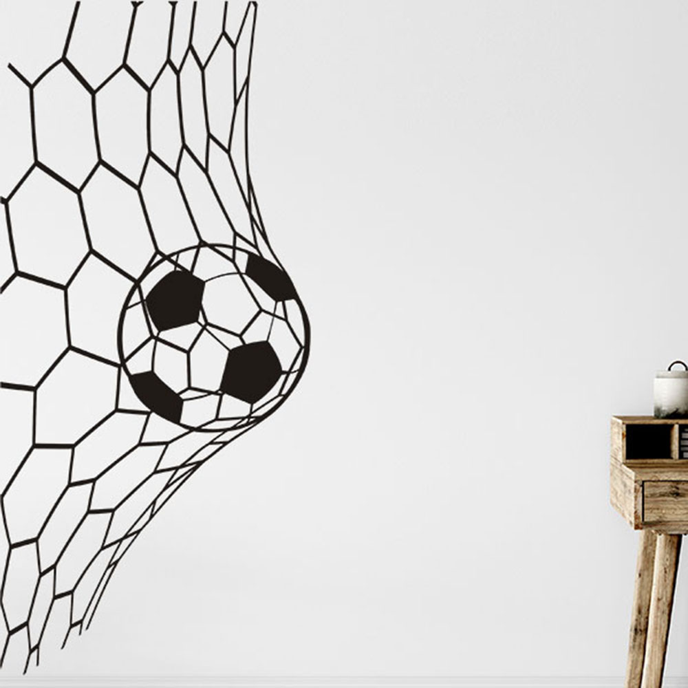 Large Soceer Goal Net Wall Sti - Home Decor Vinyl Flooring ulasan dan harga