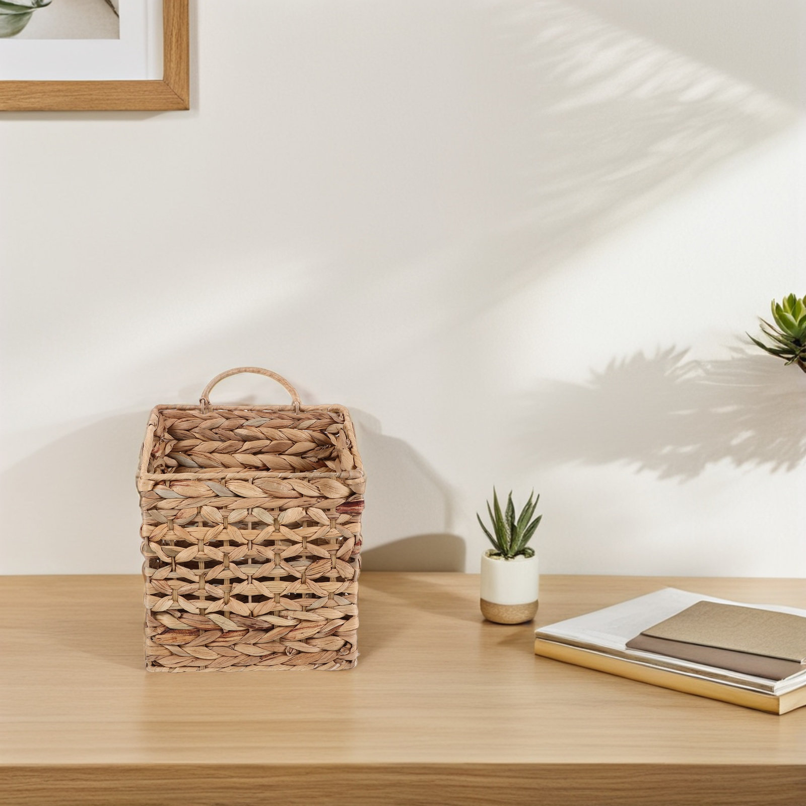 Woven Hanging Wall Basket Ratt - Woven Wall Basket ulasan dan harga