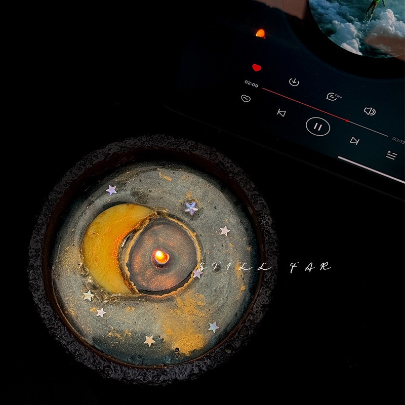 Melting Moon Scented Candle Ha - Home Decor Aesthetic ulasan dan harga