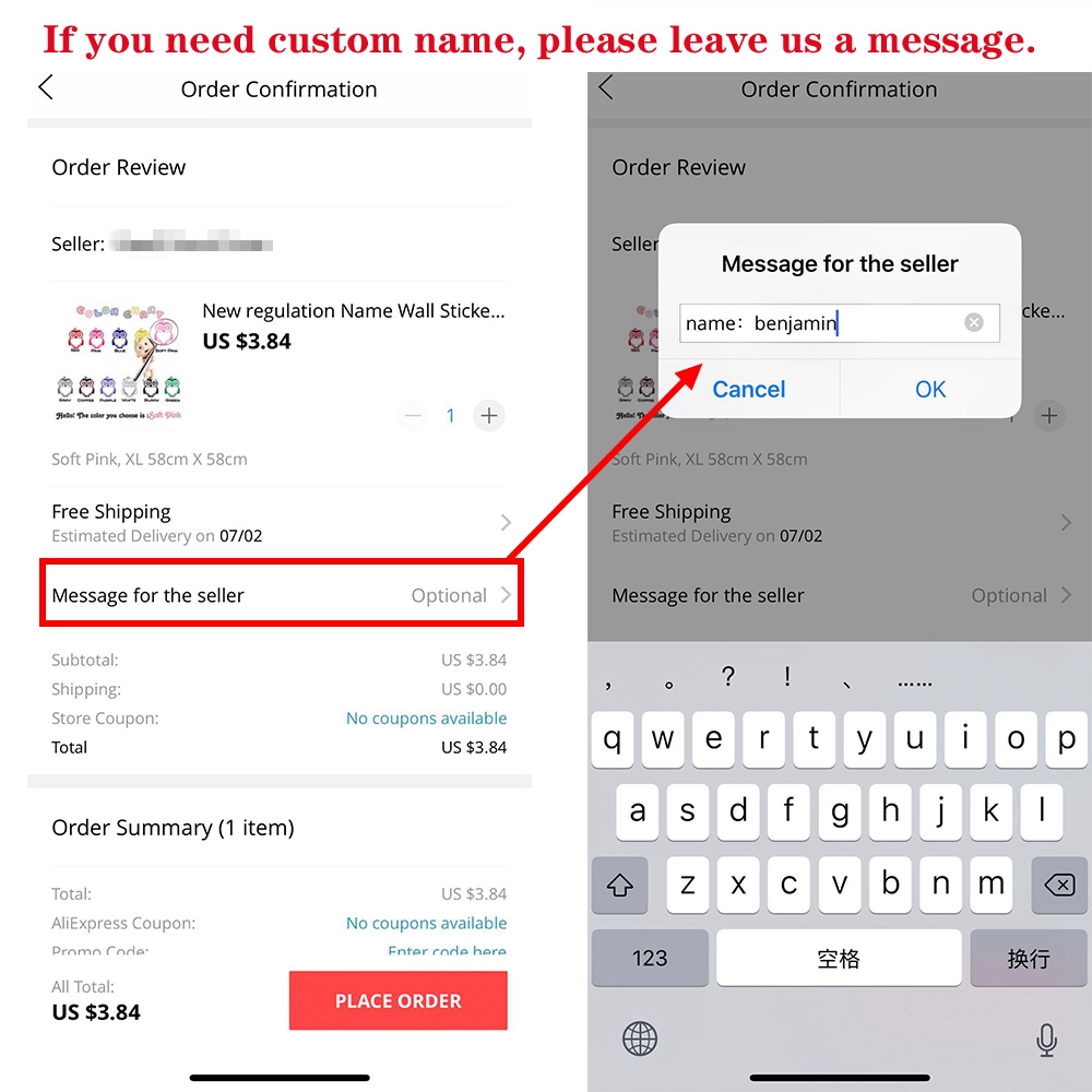 YOUR TEXT Vinyl Decal Sticker  - Home Decor Vinyl Flooring ulasan dan harga