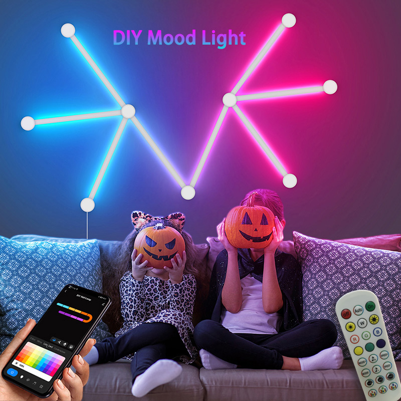Smart RGB Wall Lamp, Bluetooth - Home Decor Rustic ulasan dan harga