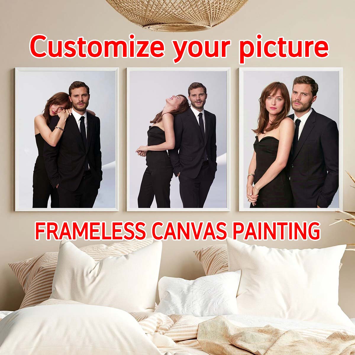 Custom Print Canvas Painting F - Home Decor Rustic ulasan dan harga