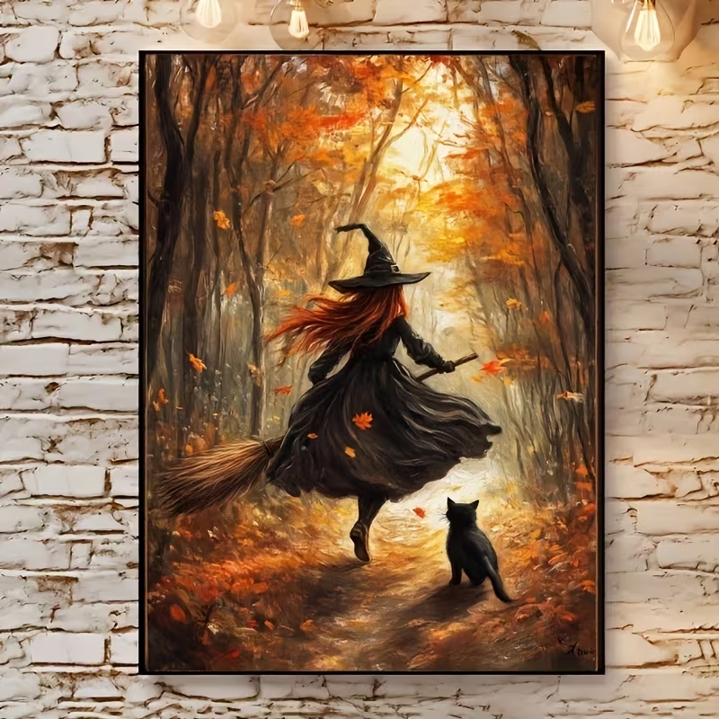 Retro Alloween Autumn Witch On - Home Decor Aesthetic ulasan dan harga