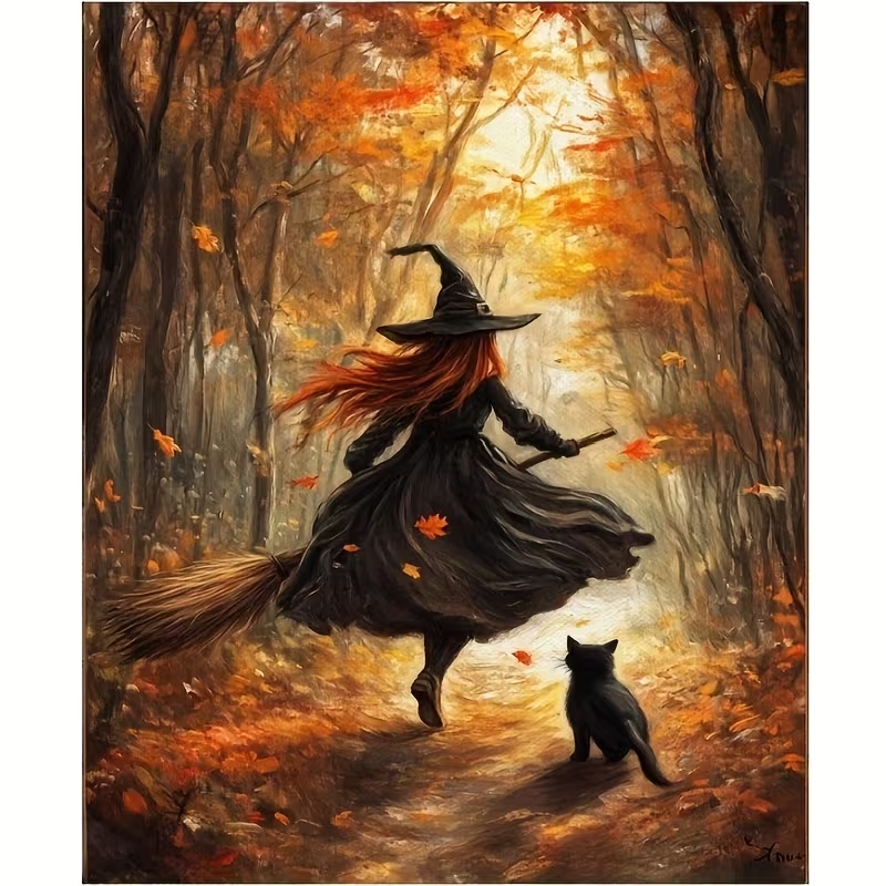 Retro Alloween Autumn Witch On - Home Decor Aesthetic ulasan dan harga