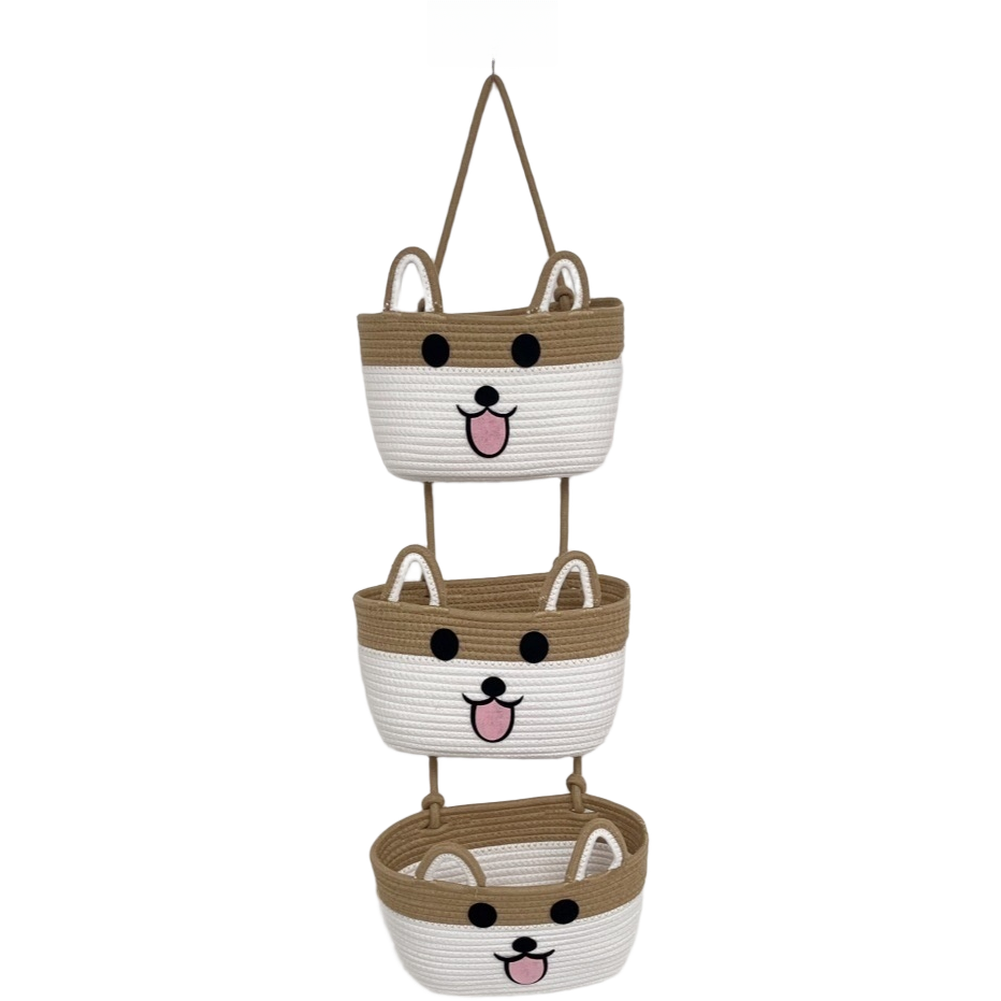 3 Tier Cotton Rope Hanging Sto - Woven Wall Basket ulasan dan harga