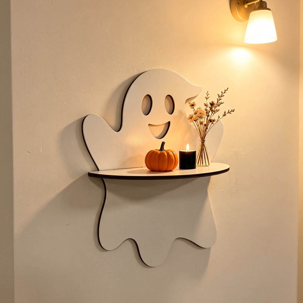 Halloween Wall Shelf Wooden Gh - Floating Shelves ulasan dan harga