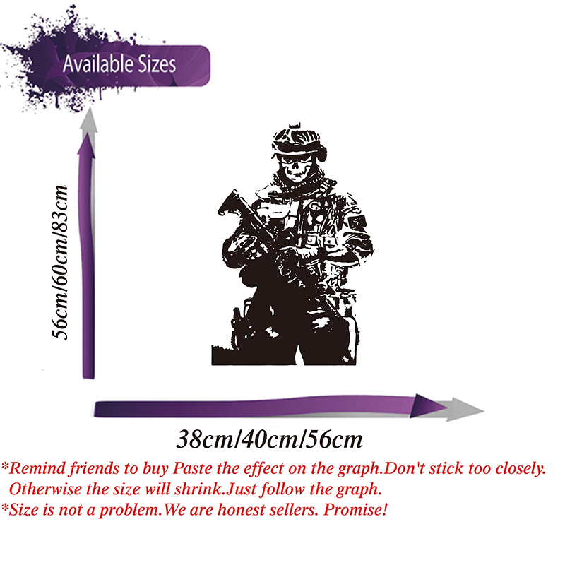 Solider Sniper Skull War Wall  - Home Decor Vinyl Flooring ulasan dan harga