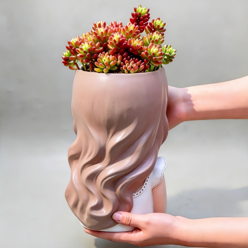 Large Fairy Girl Flower Pot Si - Succulent Planter Pot ulasan dan harga