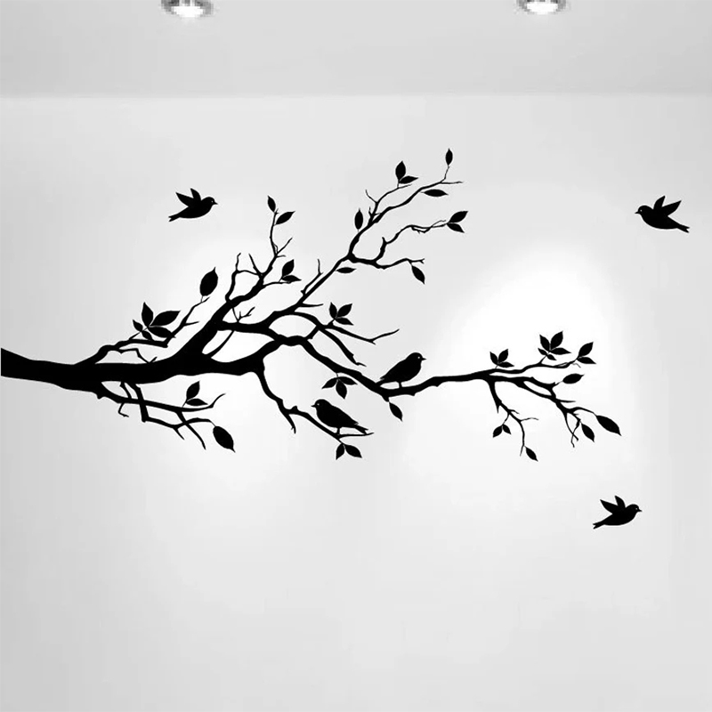 Tree Branch Wall Decal Love Bi - Home Decor Vinyl Flooring ulasan dan harga