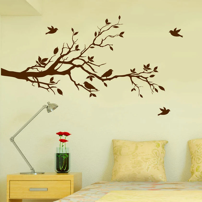 Tree Branch Wall Decal Love Bi - Home Decor Vinyl Flooring ulasan dan harga