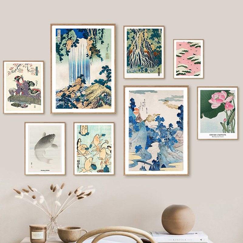 Hokusai Ohara Koson Japanese A - Home Decor Japandi ulasan dan harga