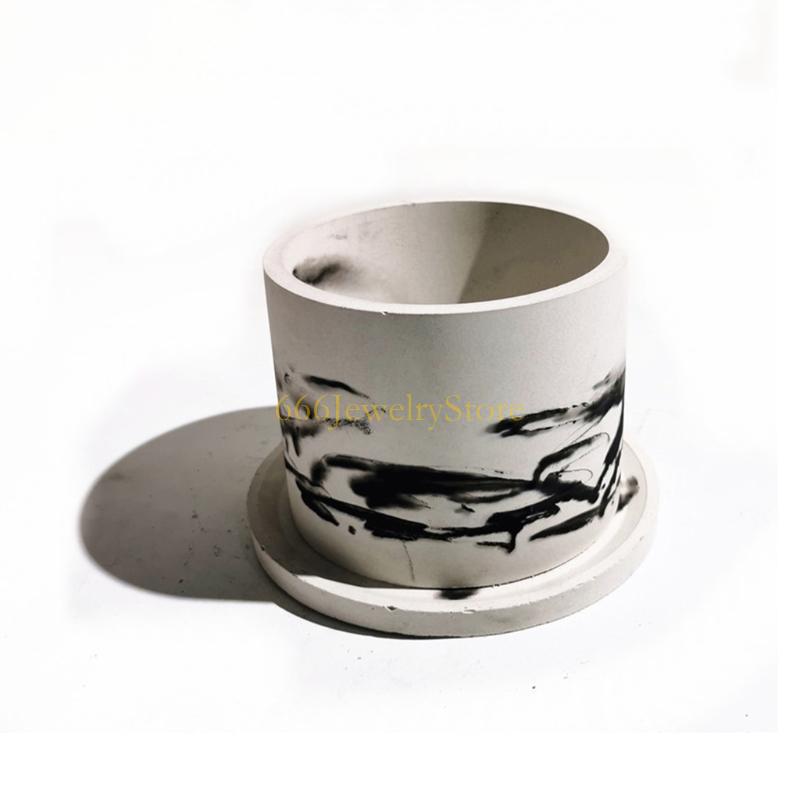 F2TD Large Round Concrete Flow - Succulent Planter Pot ulasan dan harga