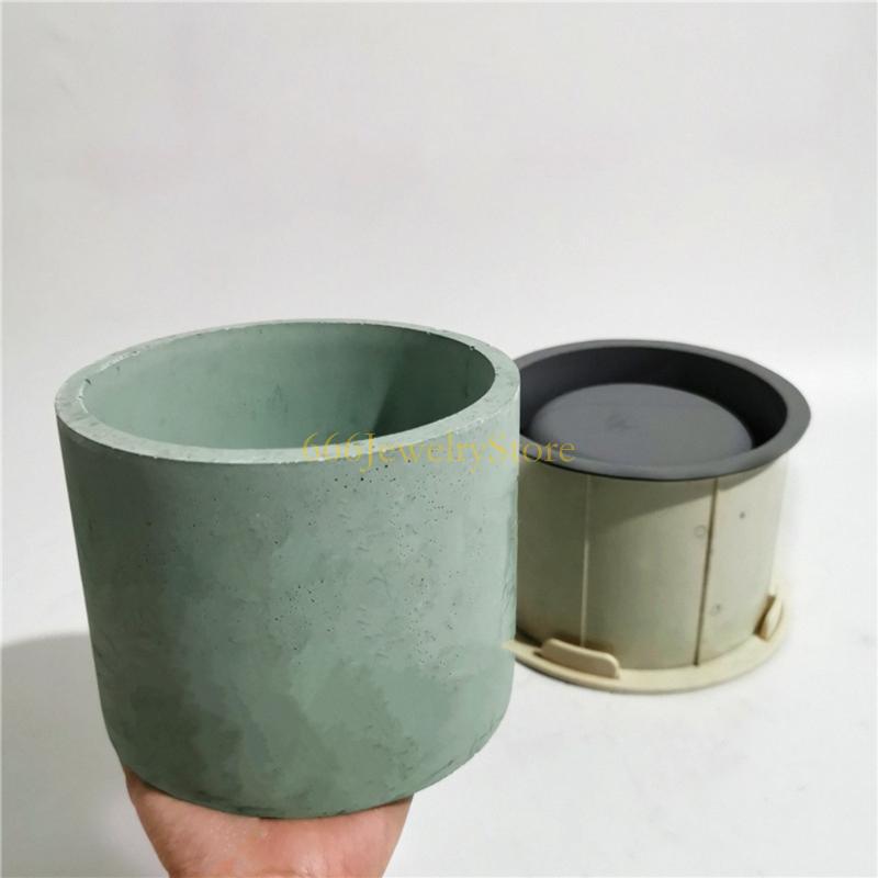 F2TD Large Round Concrete Flow - Succulent Planter Pot ulasan dan harga